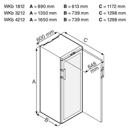 WKB181222 Liebherr Cave à vin pose libre Elektro Loeters