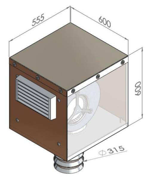 B-EC-PD30 Venduro Dampkap Toebehoren - Elektro Loeters