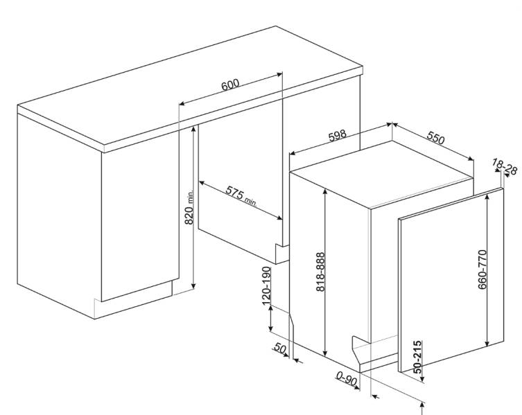 STL323BL Smeg Volledig Integreerbare Vaatwassers 60cm - Elektro Loeters