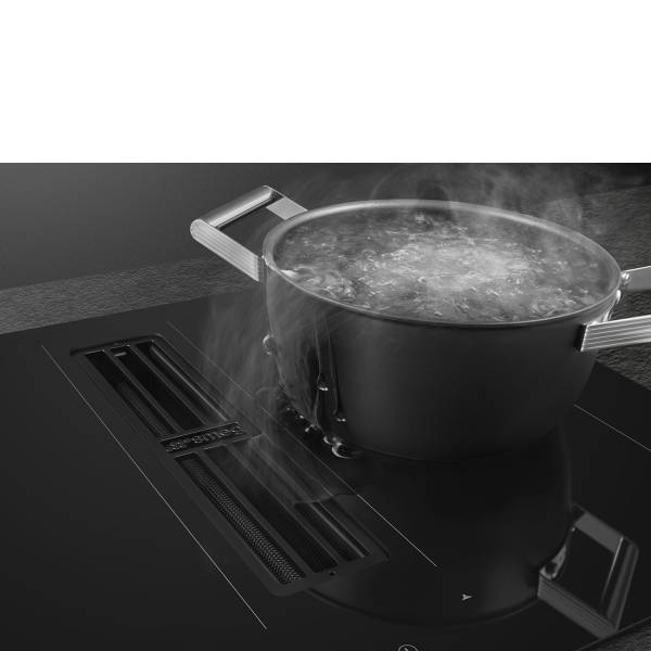 Plaque de cuisson à induction avec hotte intégrée - Zone flexible